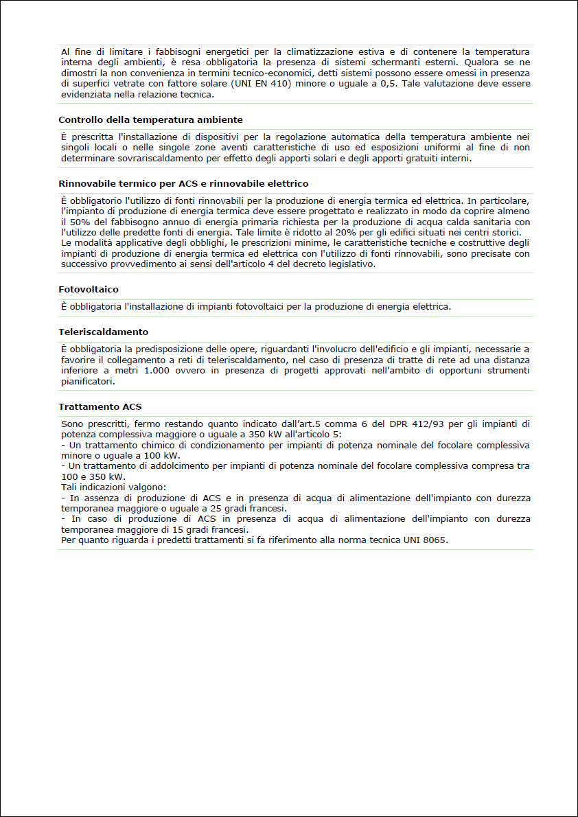 CYPECAD MEP. Requisiti minimi enegetici. D.P.R. 2 aprile 2009, n.59