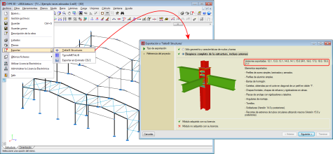 CYPE 3D. Exportación a la versión 21.1 de Tekla® Structures