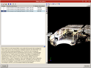 Reading of point clouds (3DCONS project)