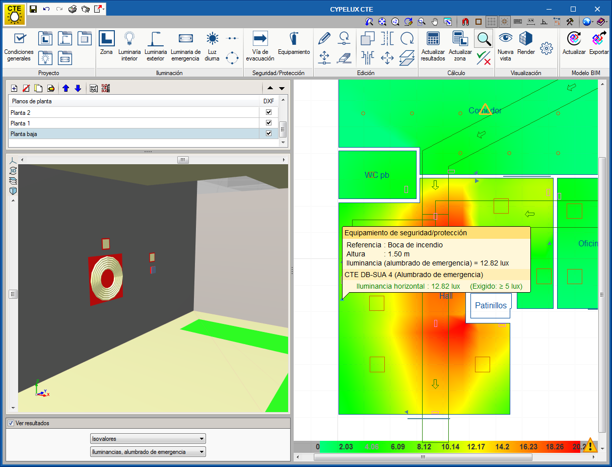 CYPELUX. Conexión BIM con CYPEFIRE CTE