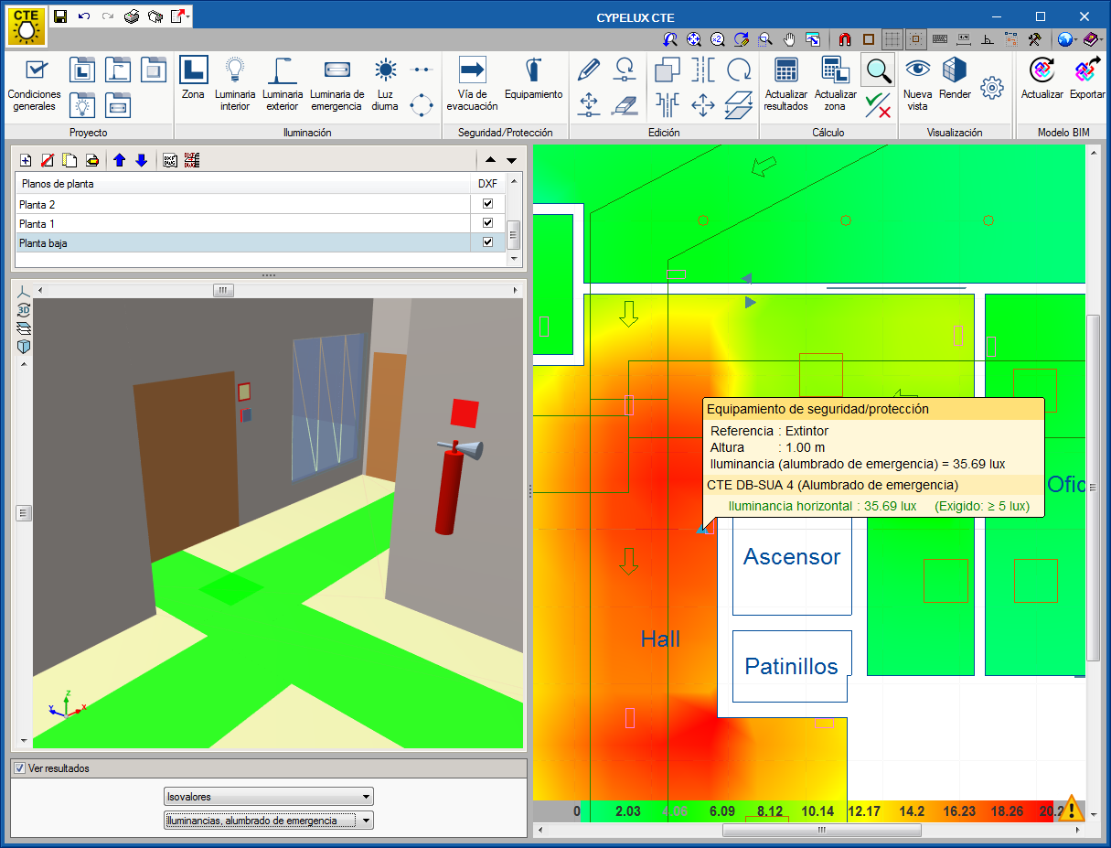 CYPELUX. Conexión BIM con CYPEFIRE CTE