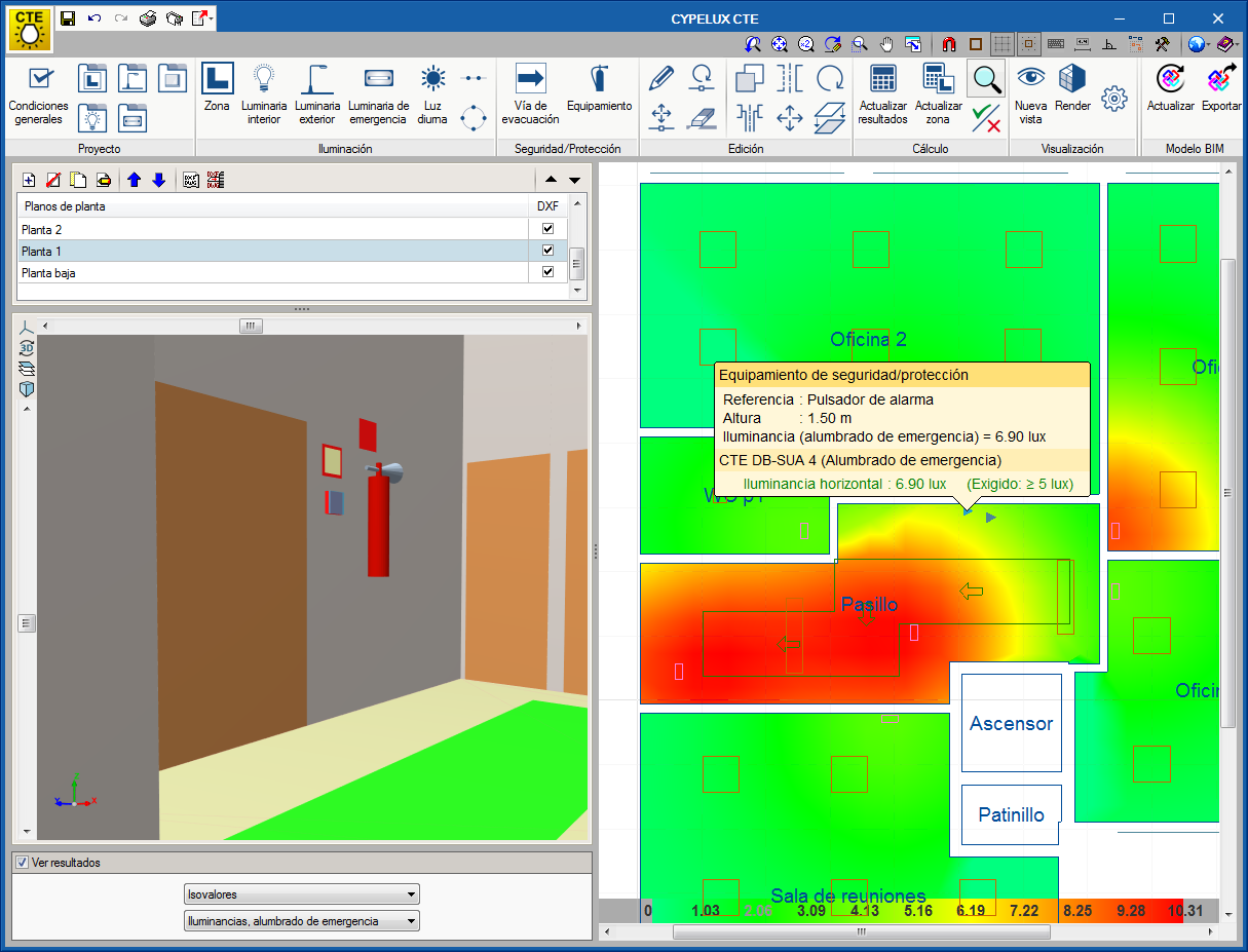 CYPELUX. Conexión BIM con CYPEFIRE CTE