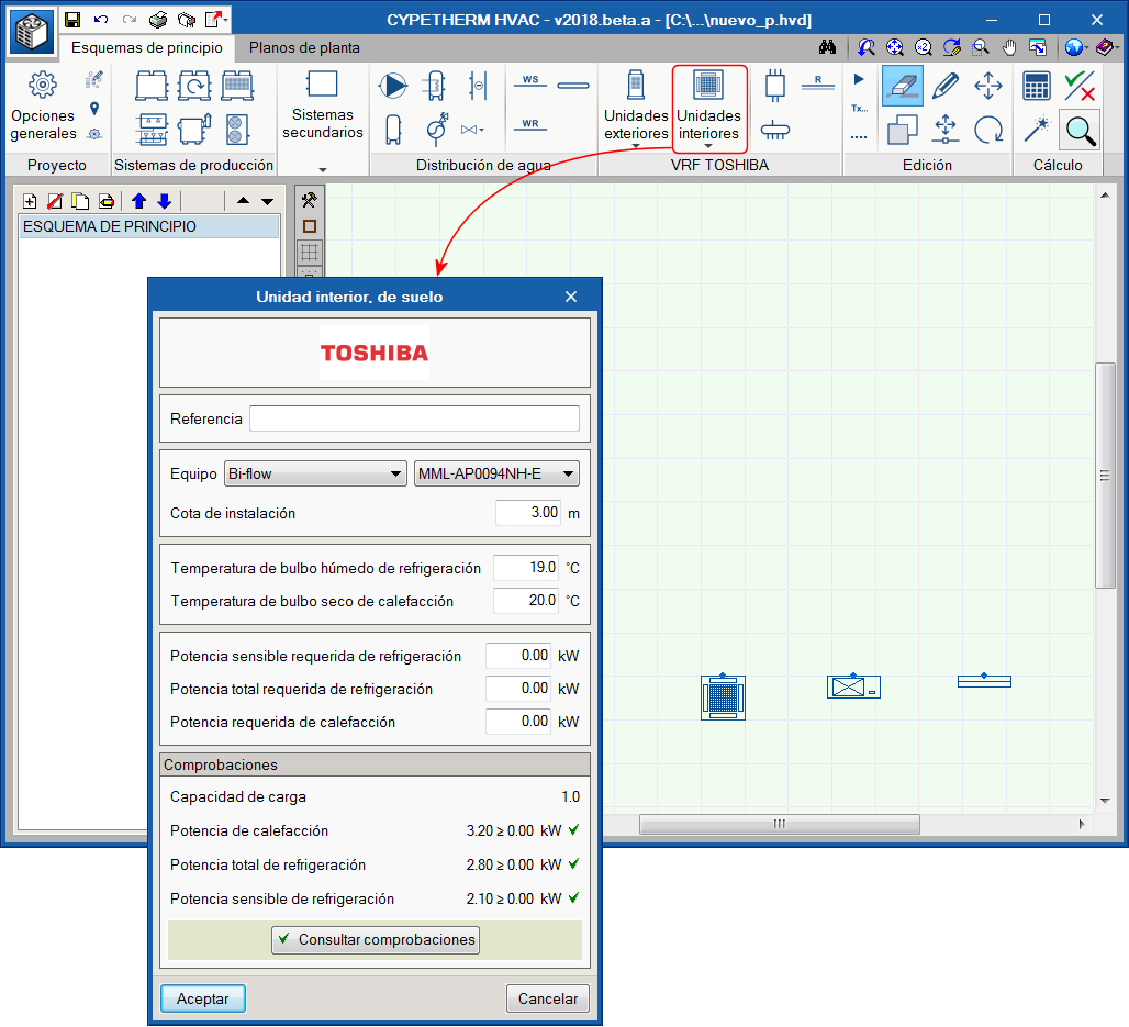 CYPETHERM HVAC. Sistemas de caudal de refrigerante variable VRF de Toshiba