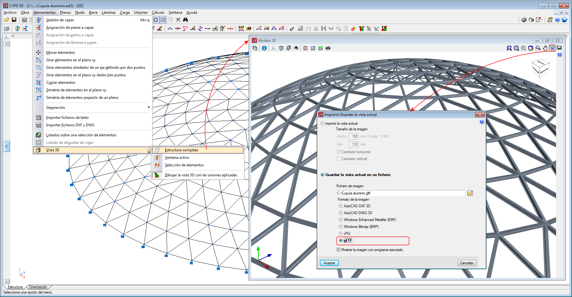 Improvements common to all programs. Export the current 3D view to glTF format