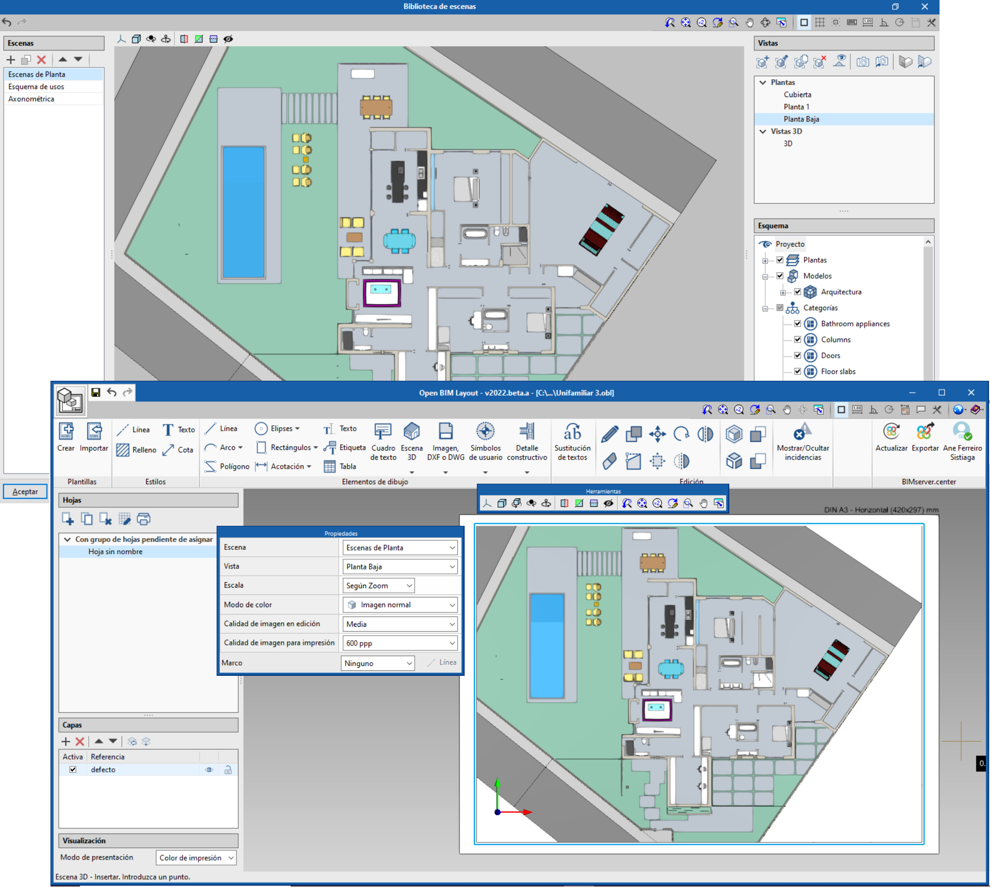 Open BIM Layout. Remodelación del programa